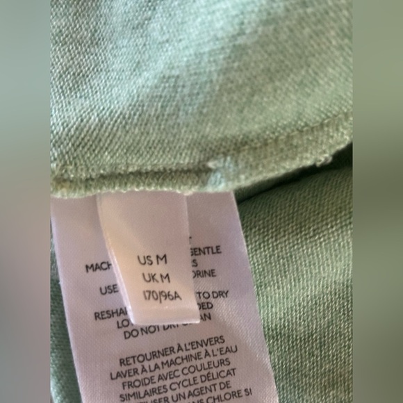 Anthropologie Puff Sleeved Turtleneck Soft Knit Sweater Mint Green Size: M - Picture 5 of 9